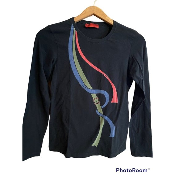 Roberta Di Camerino Black Long Sleeve See Pics No Size Tag Small? - Picture 1 of 4